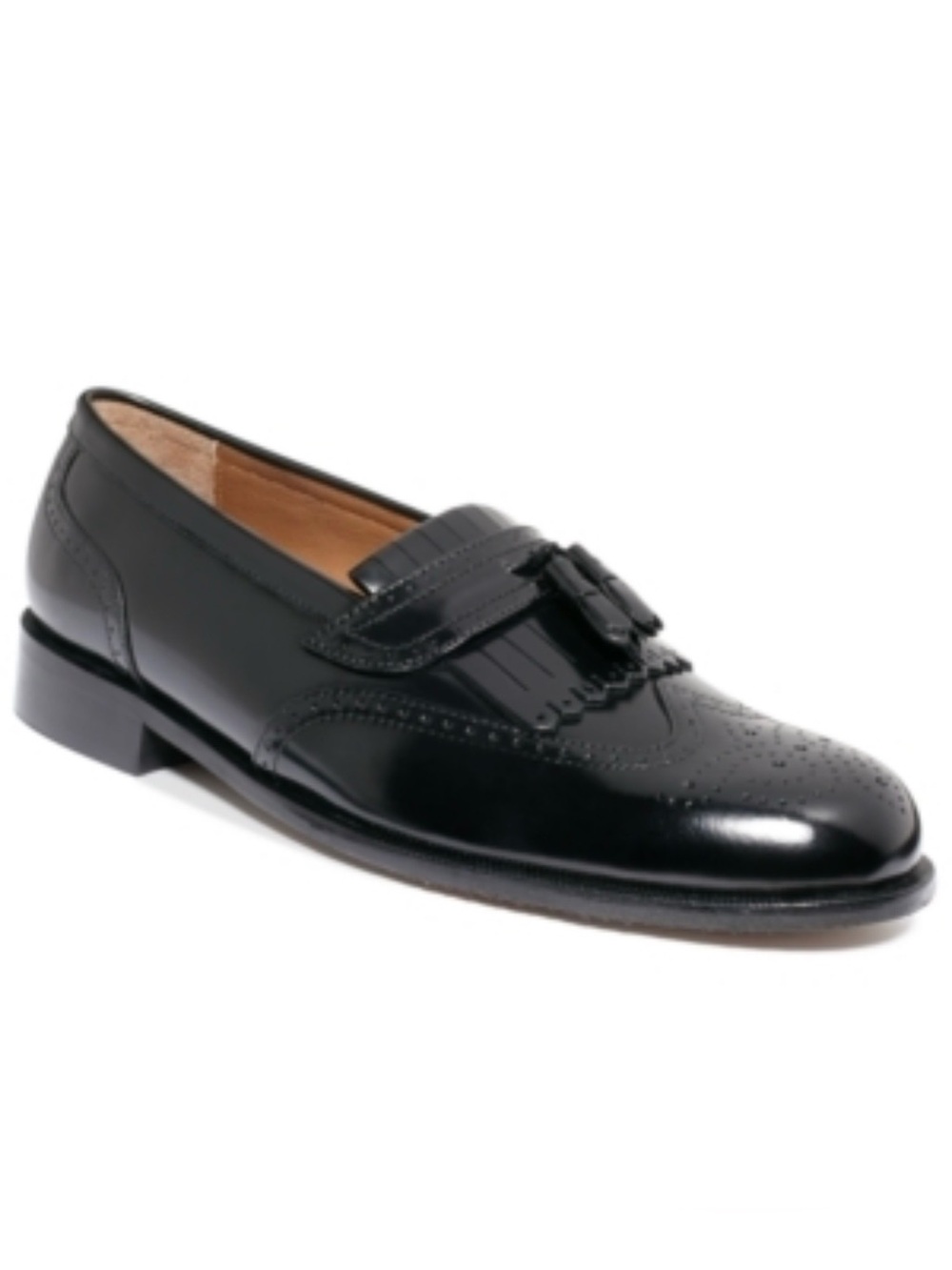 Bostonian Black Evanston Leather Tassel Loafers Size 10.5
